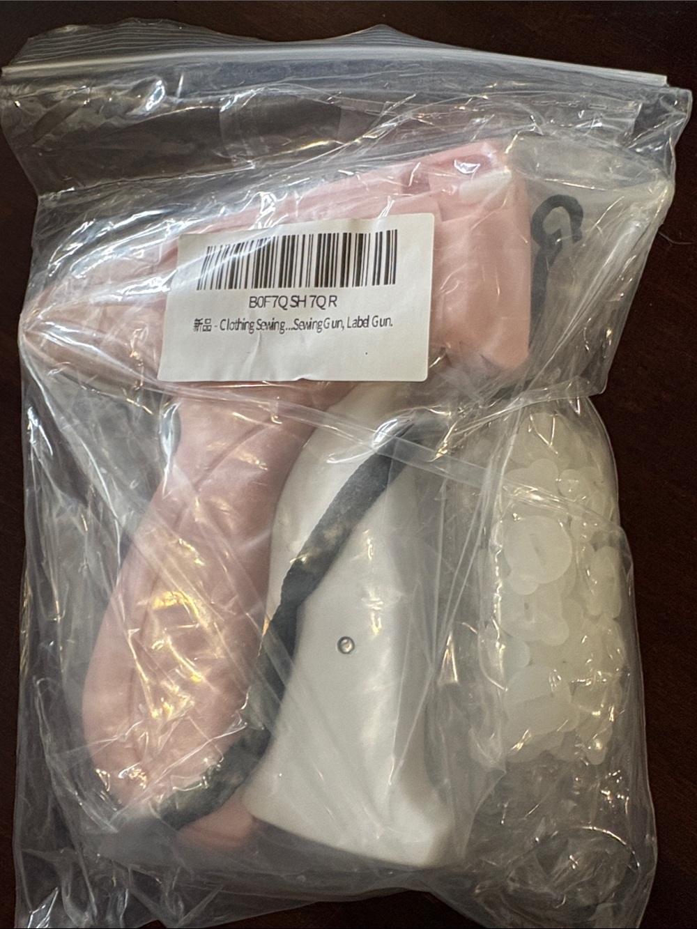Pink and White Handheld Label Tagging Gun - Picture 1 of 4